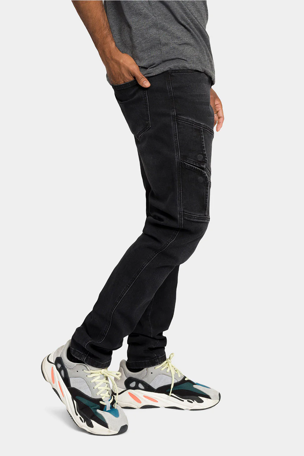 Moto Ribbed Skinny Denim Jeans - Image 14