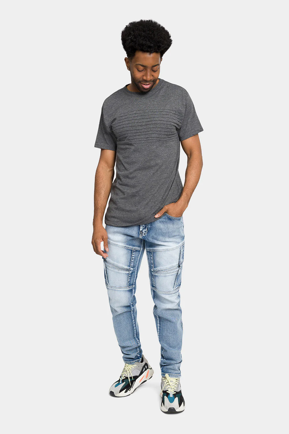 Moto Ribbed Skinny Denim Jeans - Image 5
