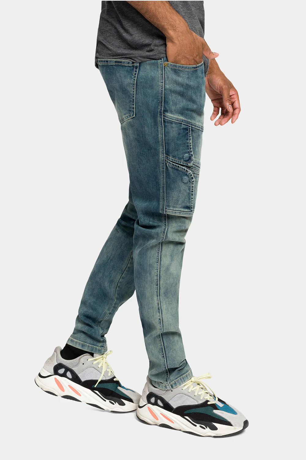 Moto Ribbed Skinny Denim Jeans - Image 9