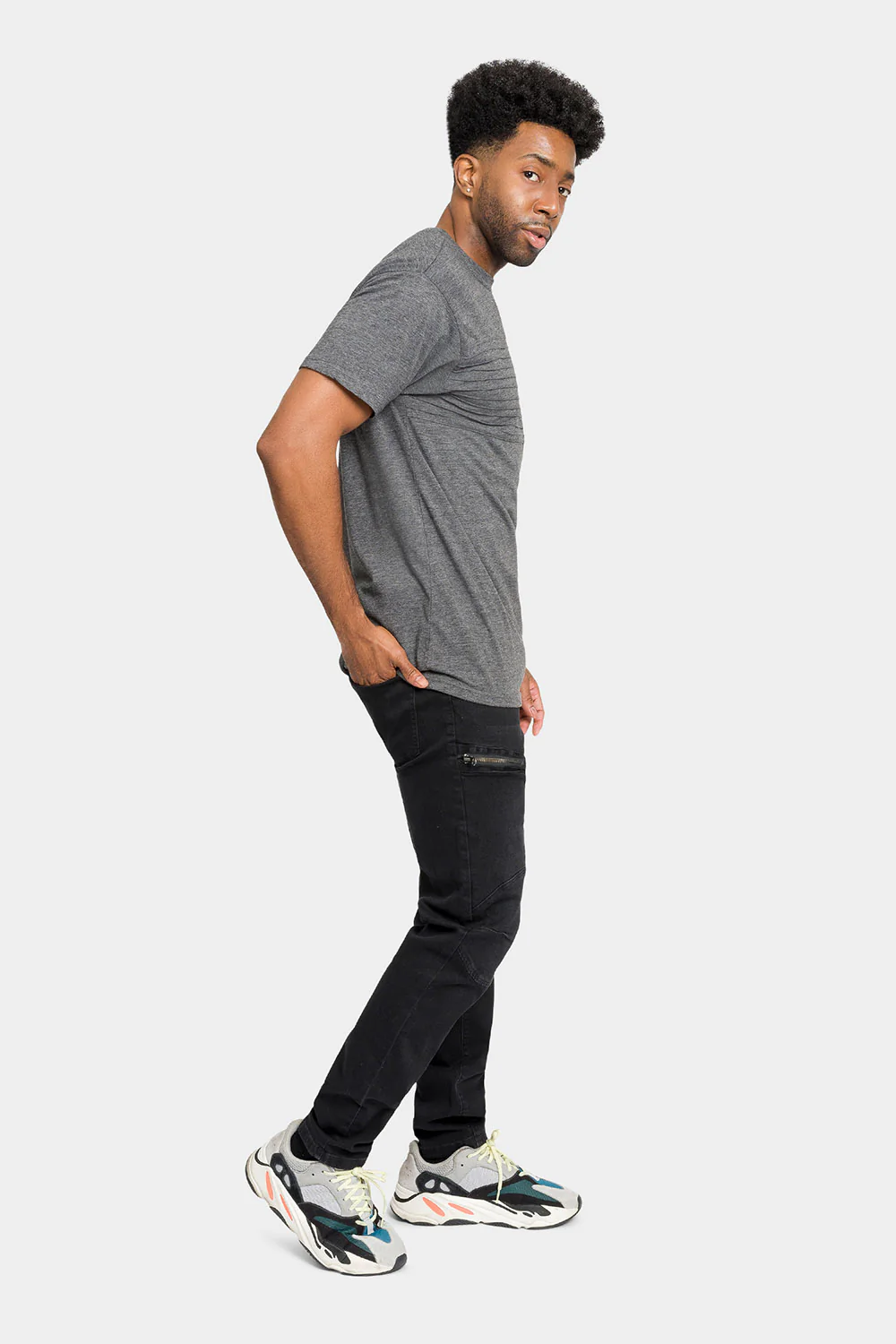 Moto Zipped Skinny Cargo Denim Jeans - Image 10