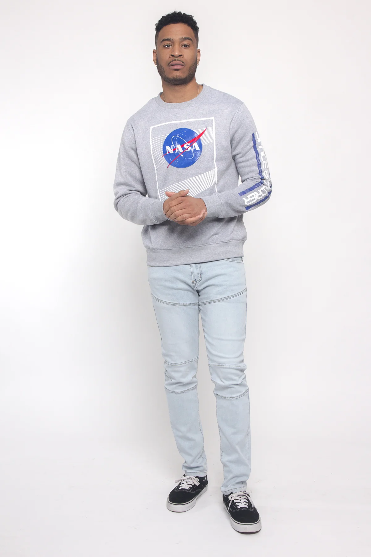 Nasa Texture Welding Fleece Crewneck - Image 11