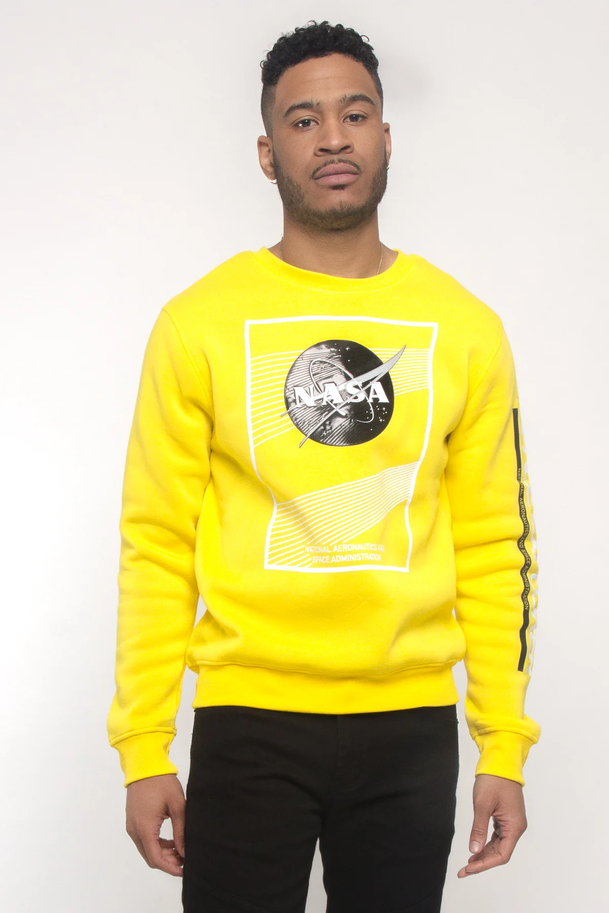 Nasa Texture Welding Fleece Crewneck - Image 13