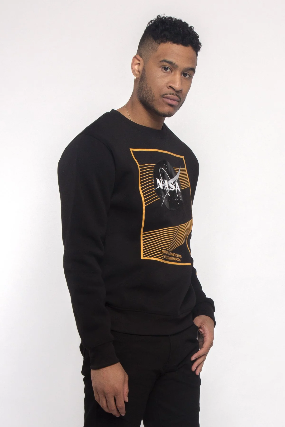 Nasa Texture Welding Fleece Crewneck - Image 5