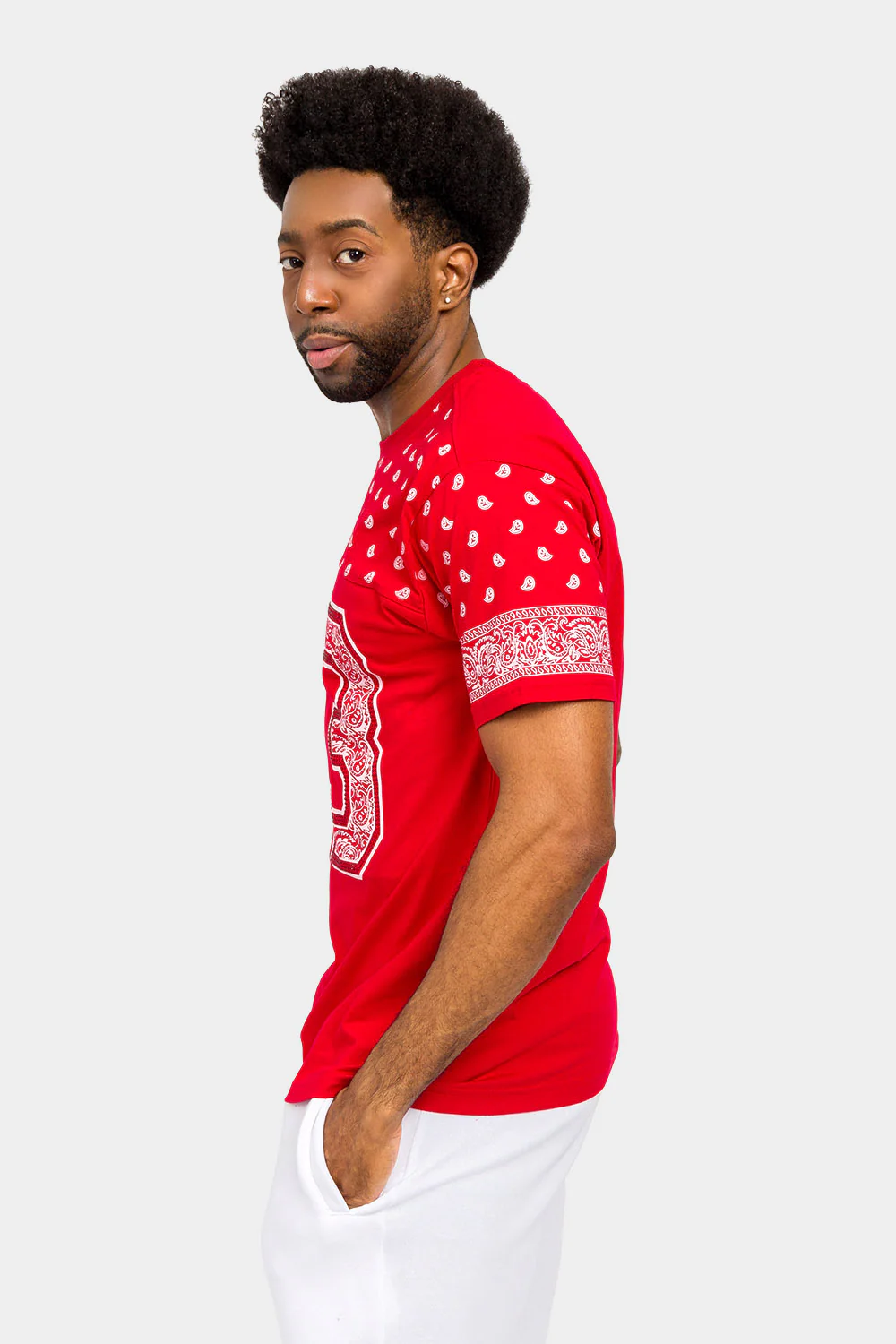 Number 23 Bandana Paisley Print T-Shirt - Image 12