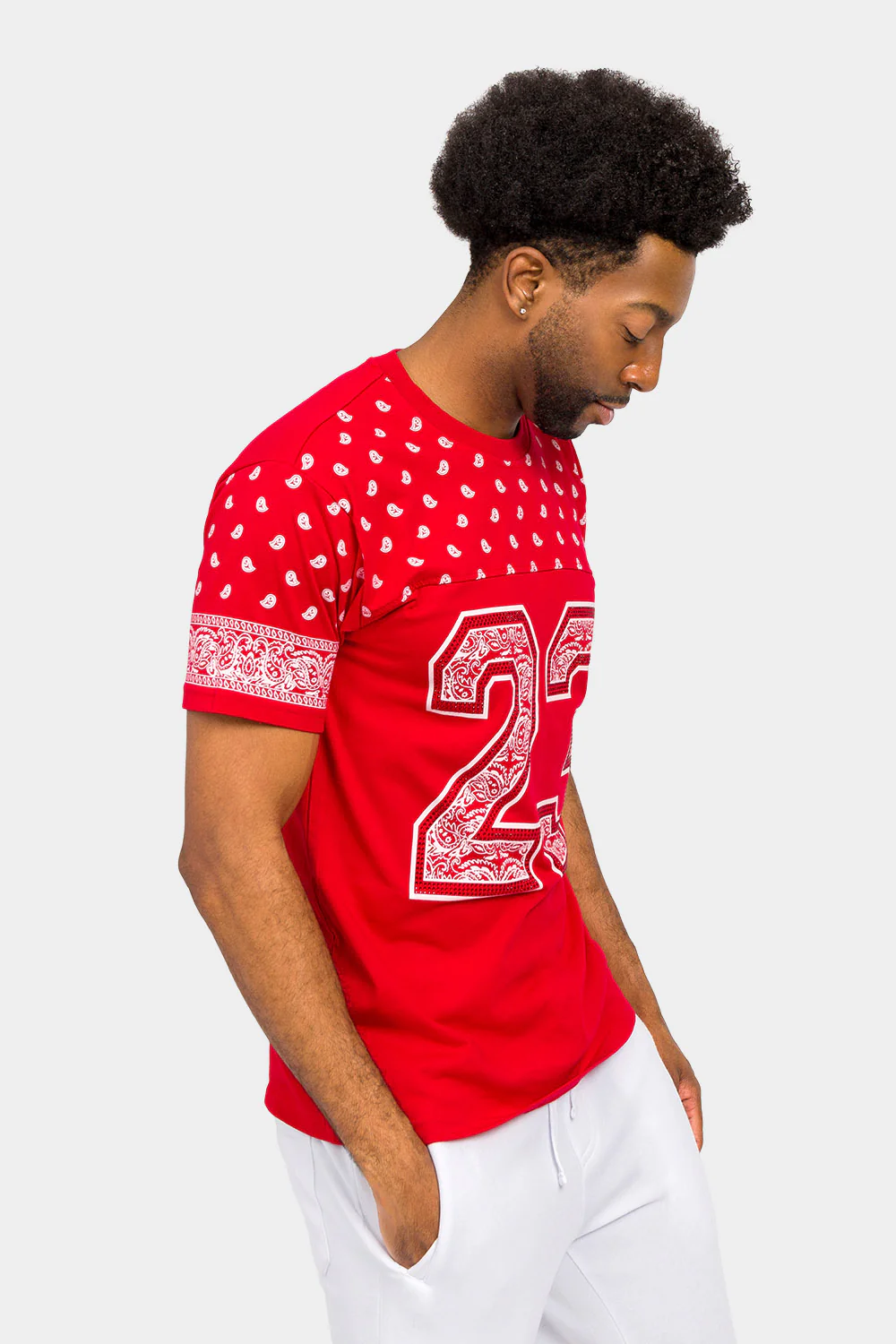 Number 23 Bandana Paisley Print T-Shirt - Image 14