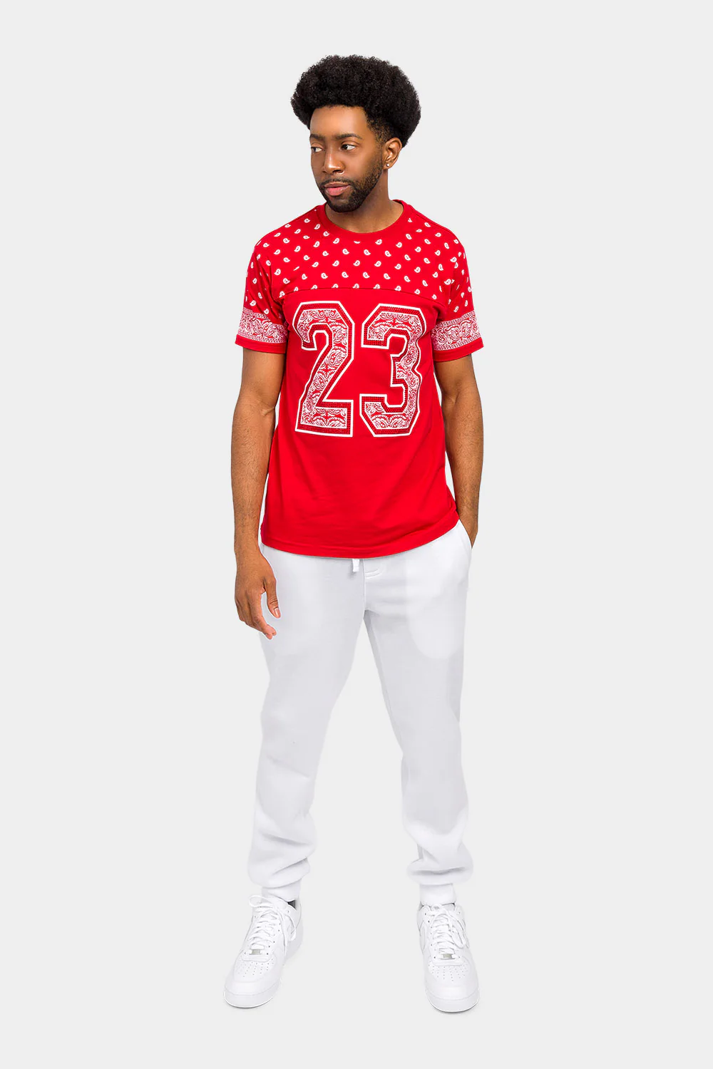 Number 23 Bandana Paisley Print T-Shirt - Image 15