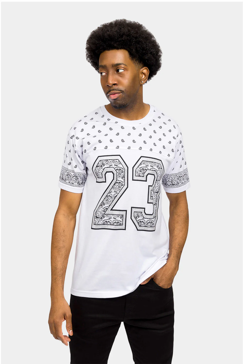 Number 23 Bandana Paisley Print T-Shirt - Image 16