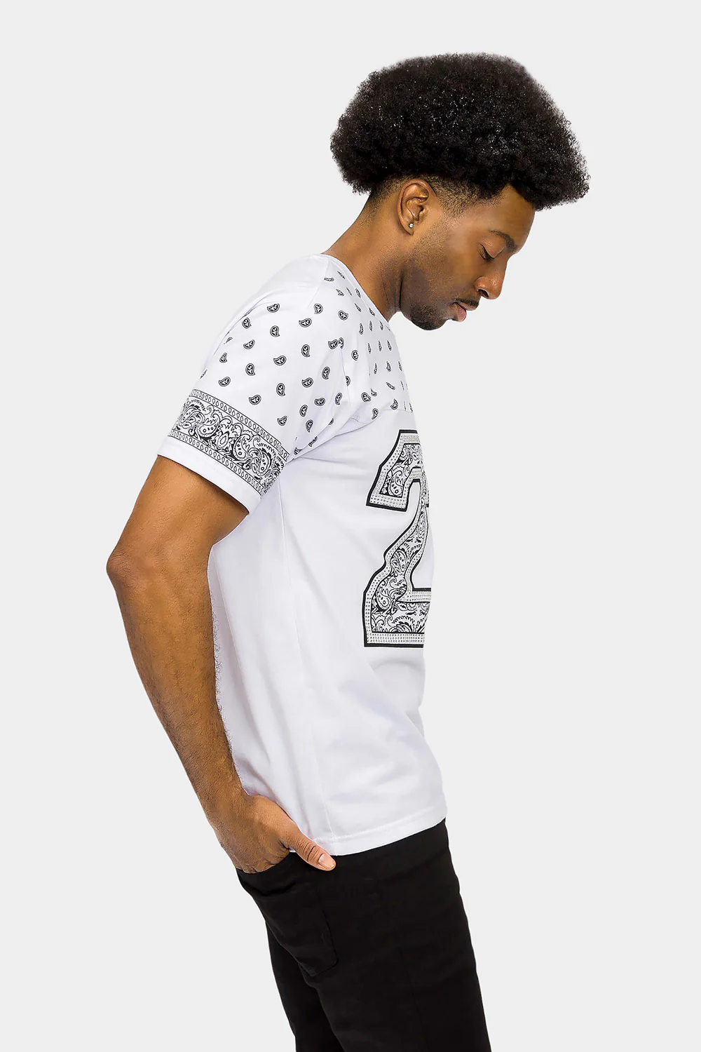 Number 23 Bandana Paisley Print T-Shirt - Image 19