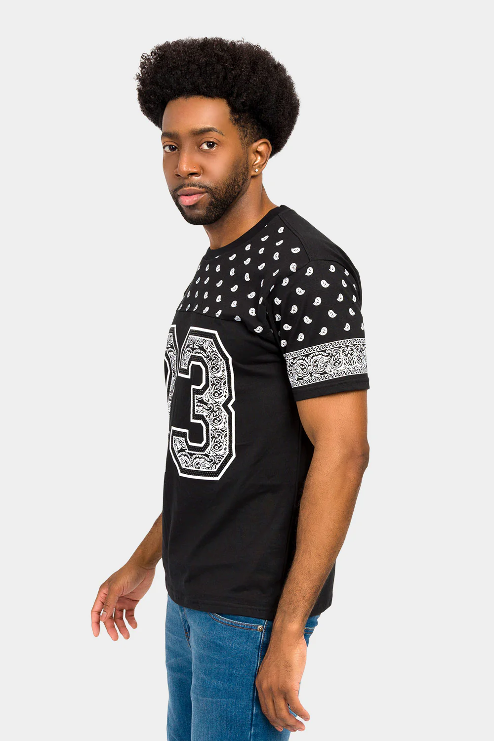 Number 23 Bandana Paisley Print T-Shirt - Image 2