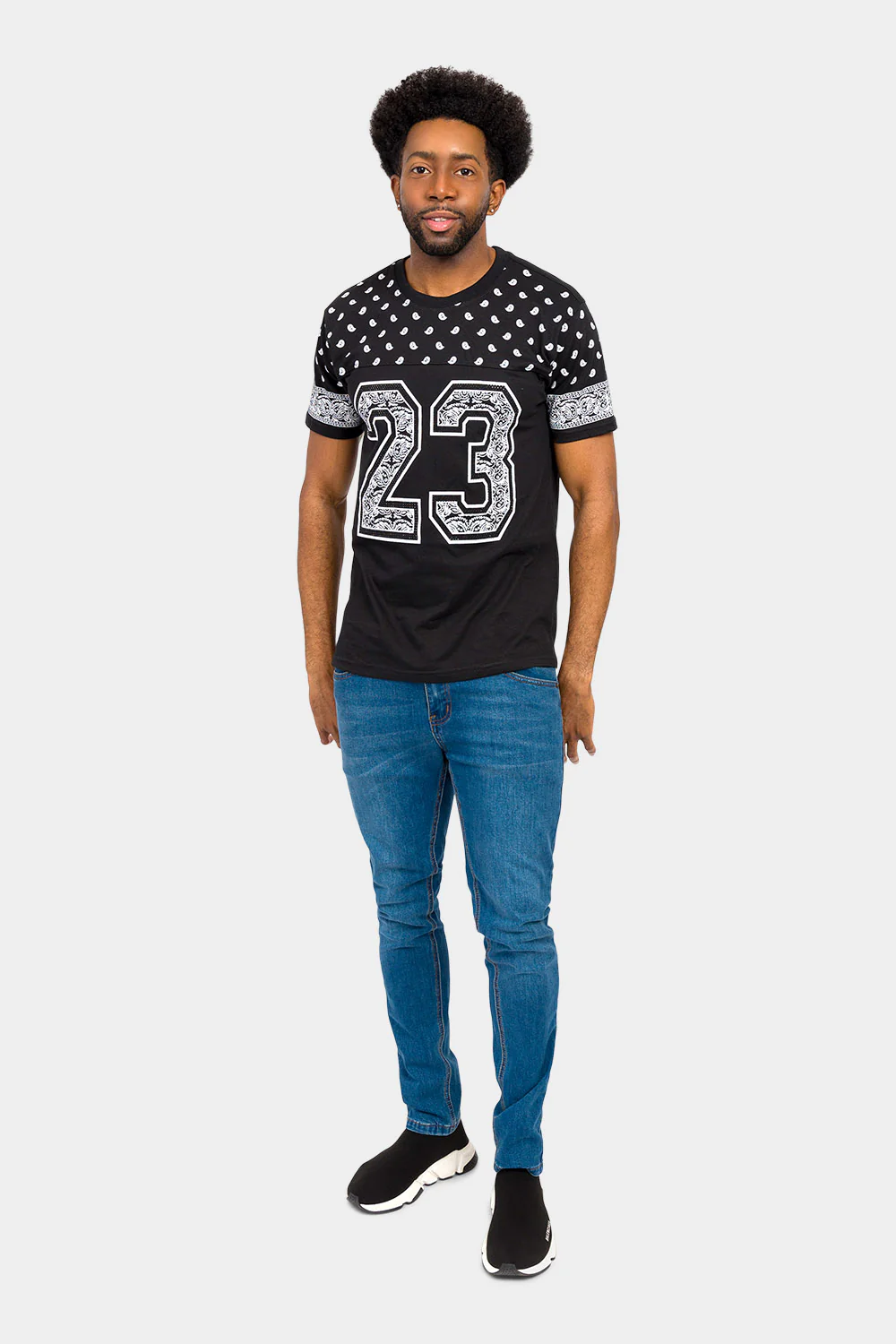 Number 23 Bandana Paisley Print T-Shirt - Image 5