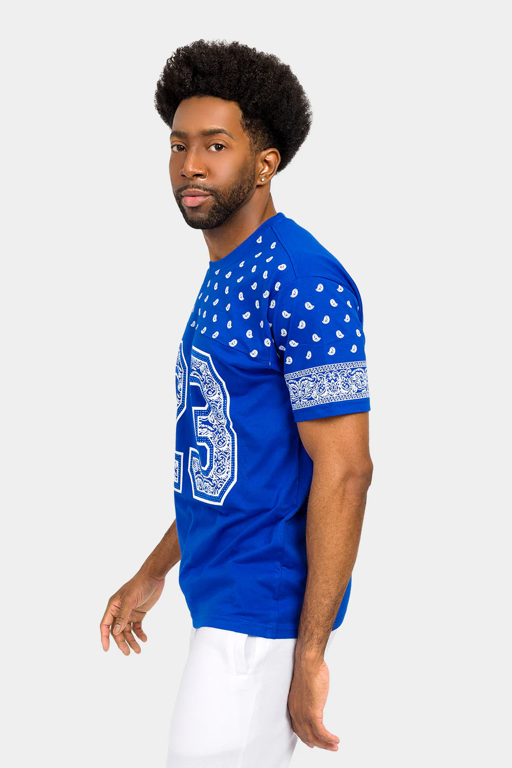 Number 23 Bandana Paisley Print T-Shirt - Image 7