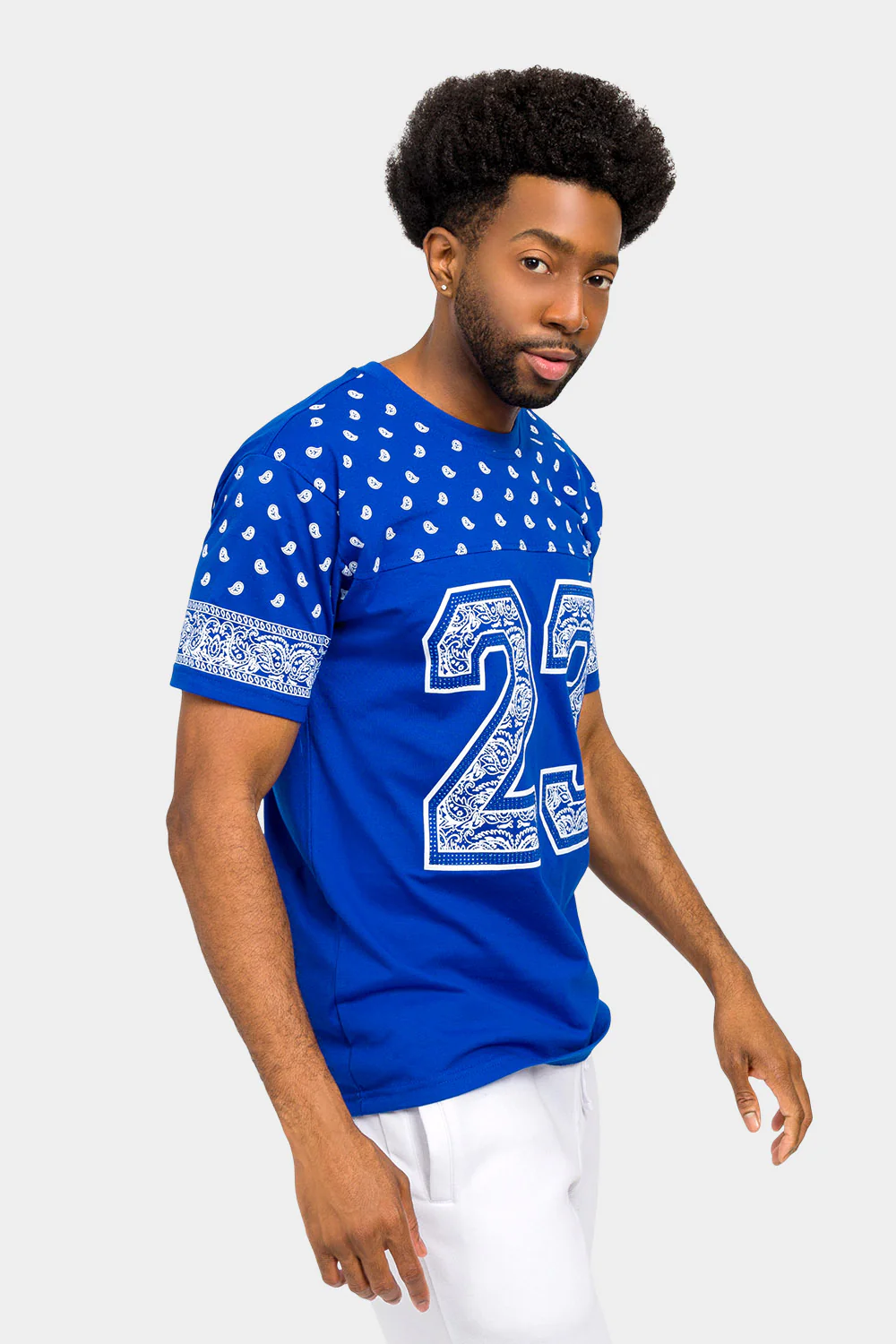 Number 23 Bandana Paisley Print T-Shirt - Image 9