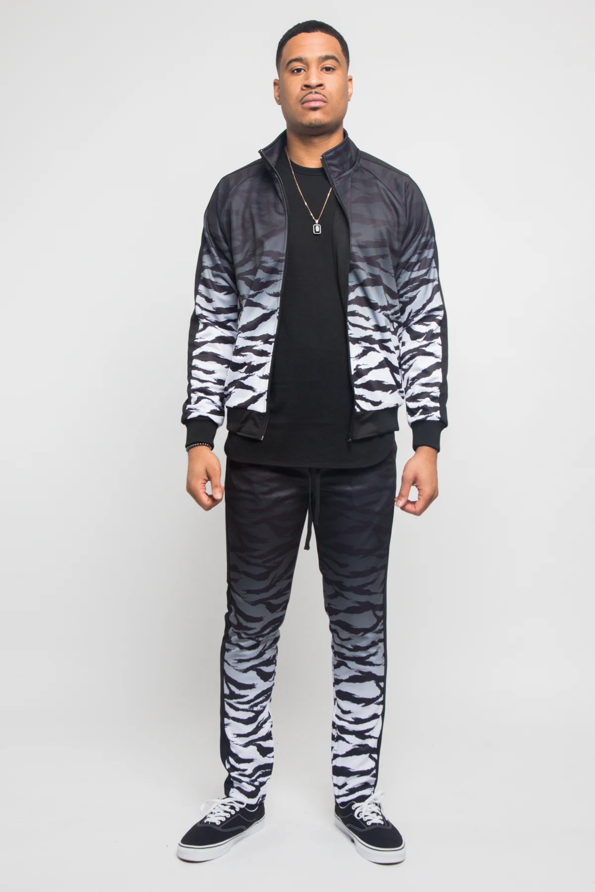Ombre Gradient Tiger Stripe Tracksuit - Image 6