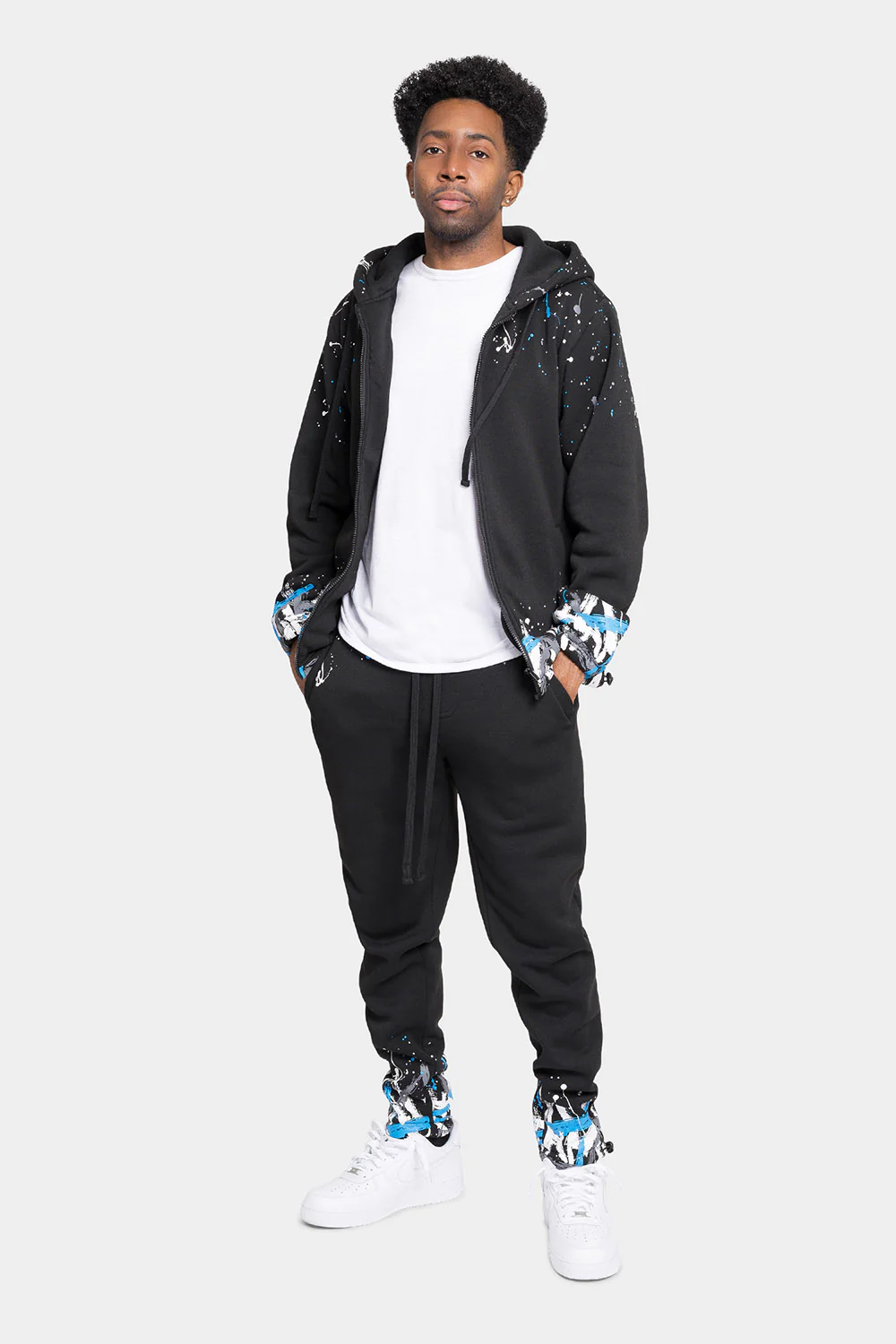 Paint Splatter Fleece Tracksuit - Image 12