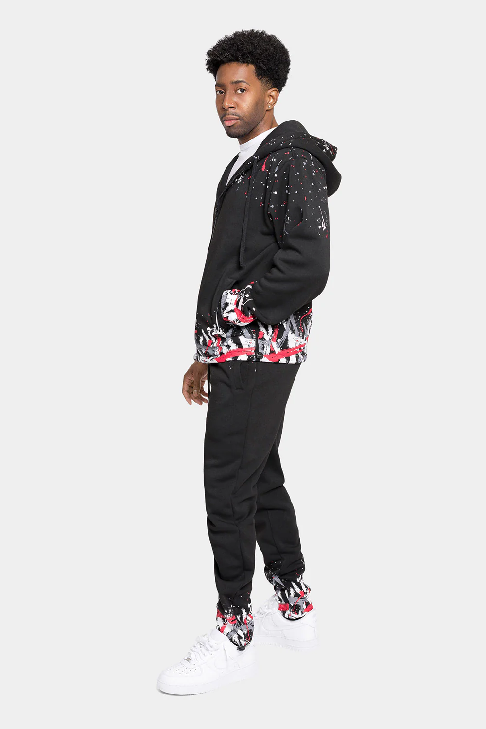 Paint Splatter Fleece Tracksuit - Image 2