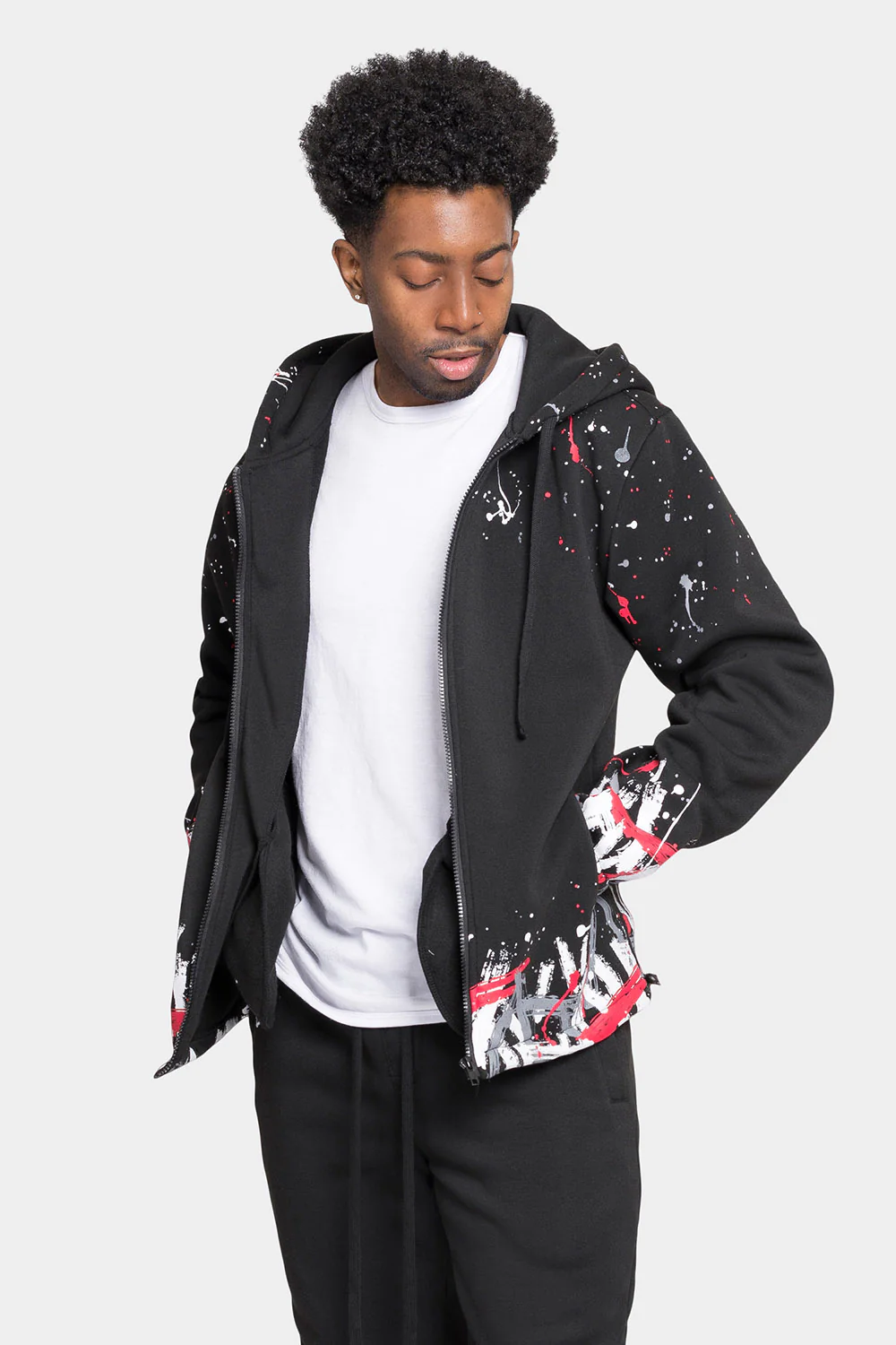 Paint Splatter Fleece Tracksuit - Image 6