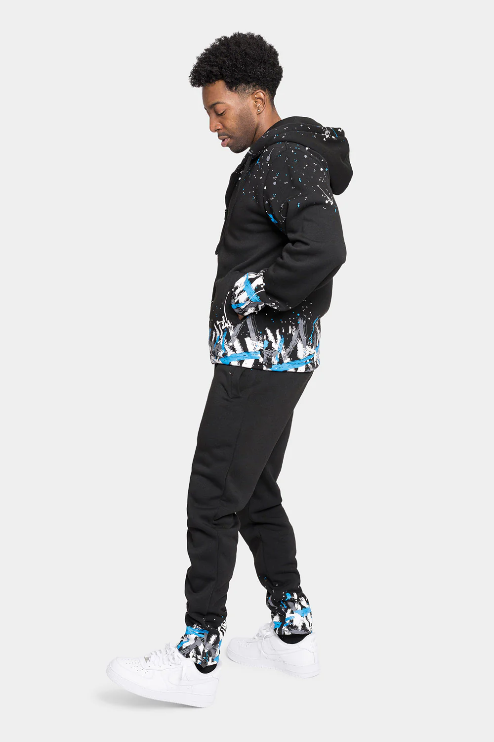 Paint Splatter Fleece Tracksuit - Image 8