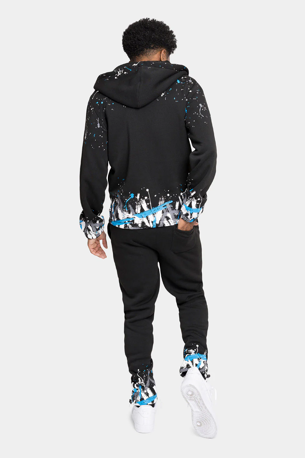 Paint Splatter Fleece Tracksuit - Image 9