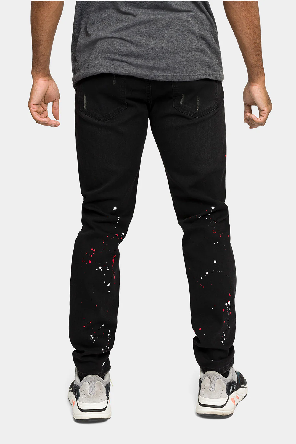 Paint Splattered Skinny Denim Jeans - Image 3