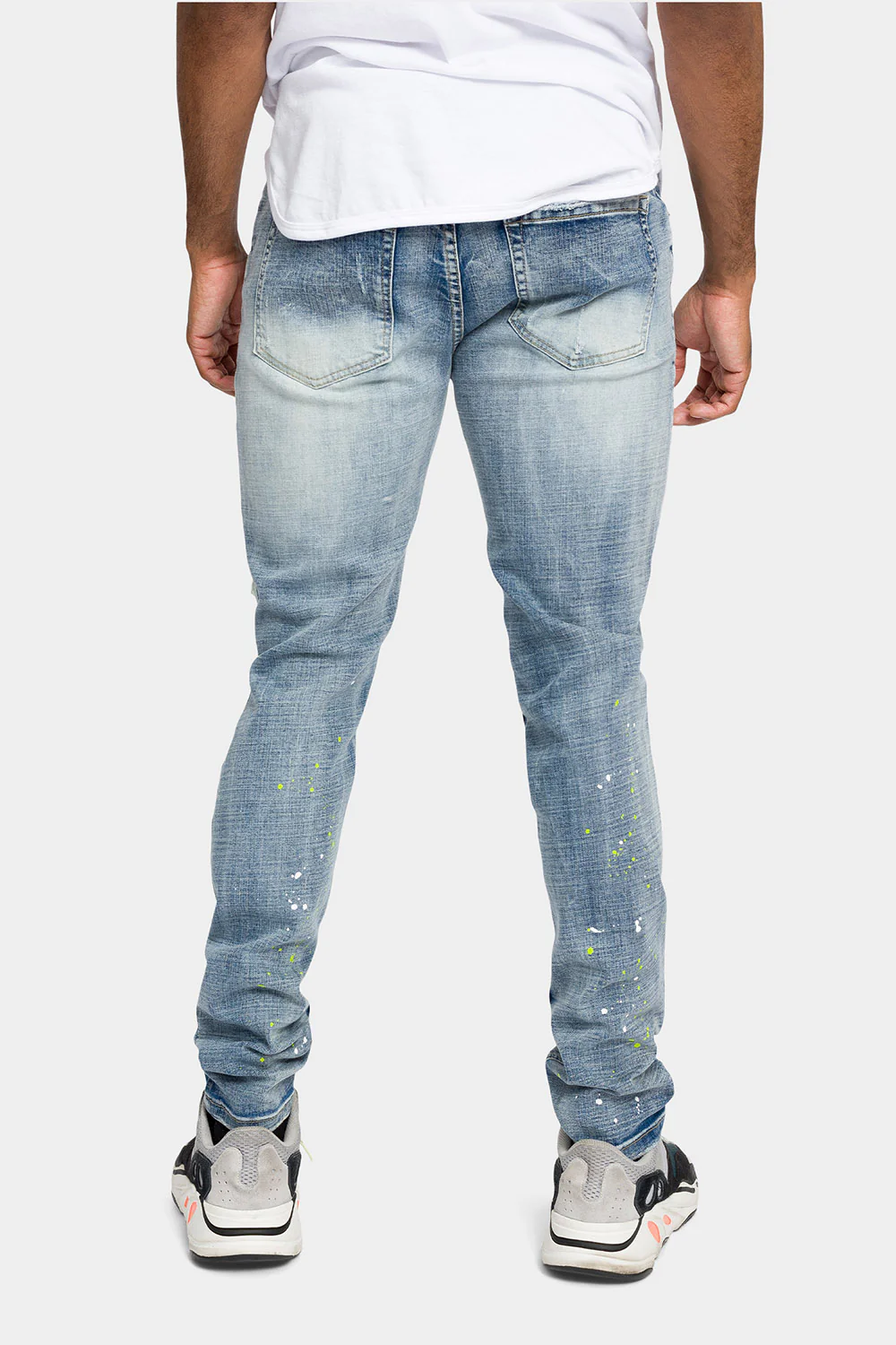 Paint Splattered Skinny Denim Jeans - Image 8