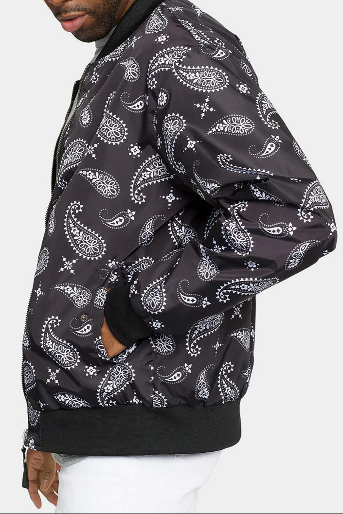 Paisley Print Bomber Jacket - Image 2