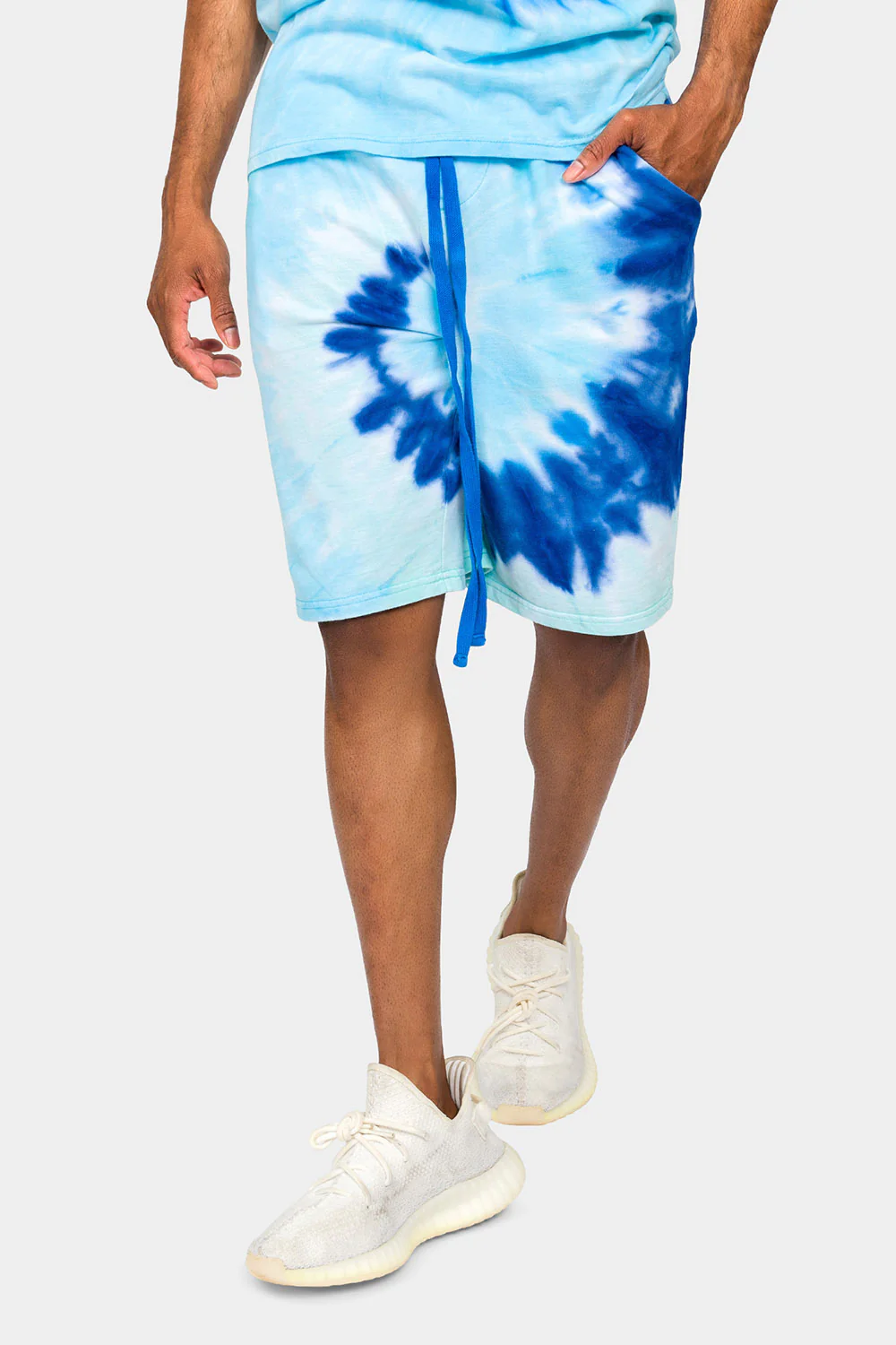 Pastel Contrast Swirl Tie Dye Cotton Shirt Shorts Set - Image 6