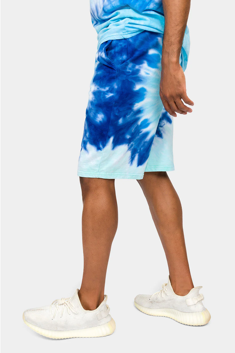 Pastel Contrast Swirl Tie Dye Cotton Shorts - Image 2