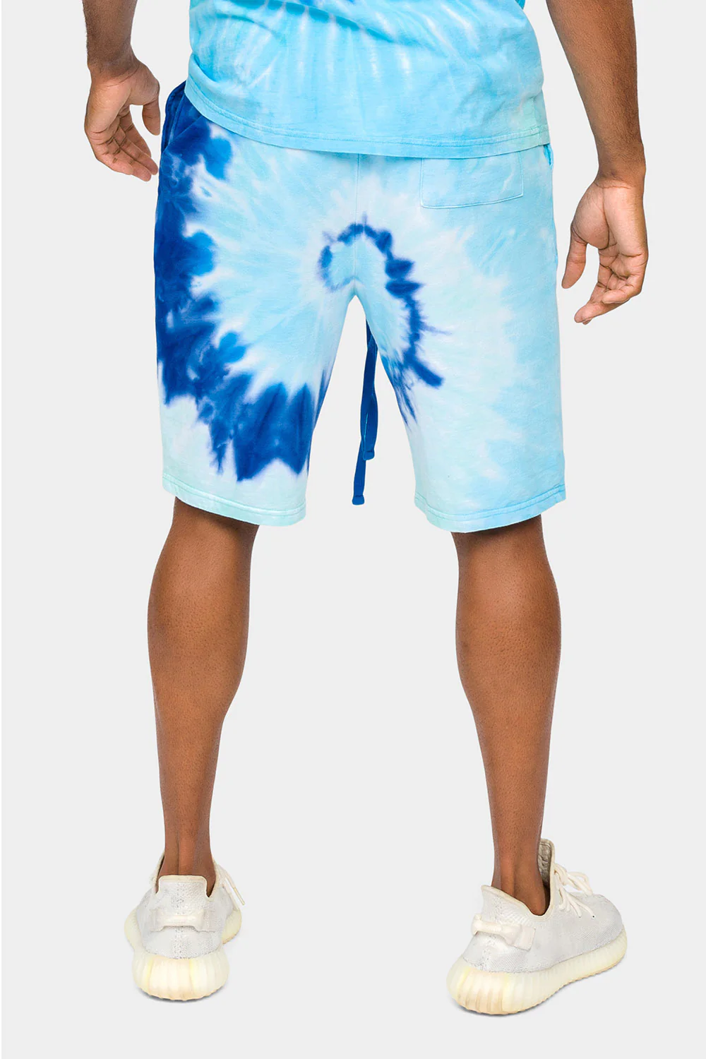 Pastel Contrast Swirl Tie Dye Cotton Shorts - Image 3
