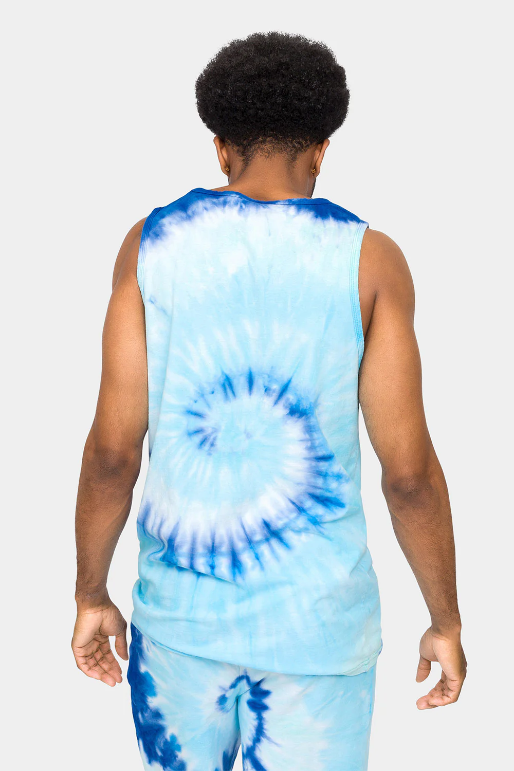 Pastel Contrast Swirl Tie Dye Cotton Tank Top - Image 3