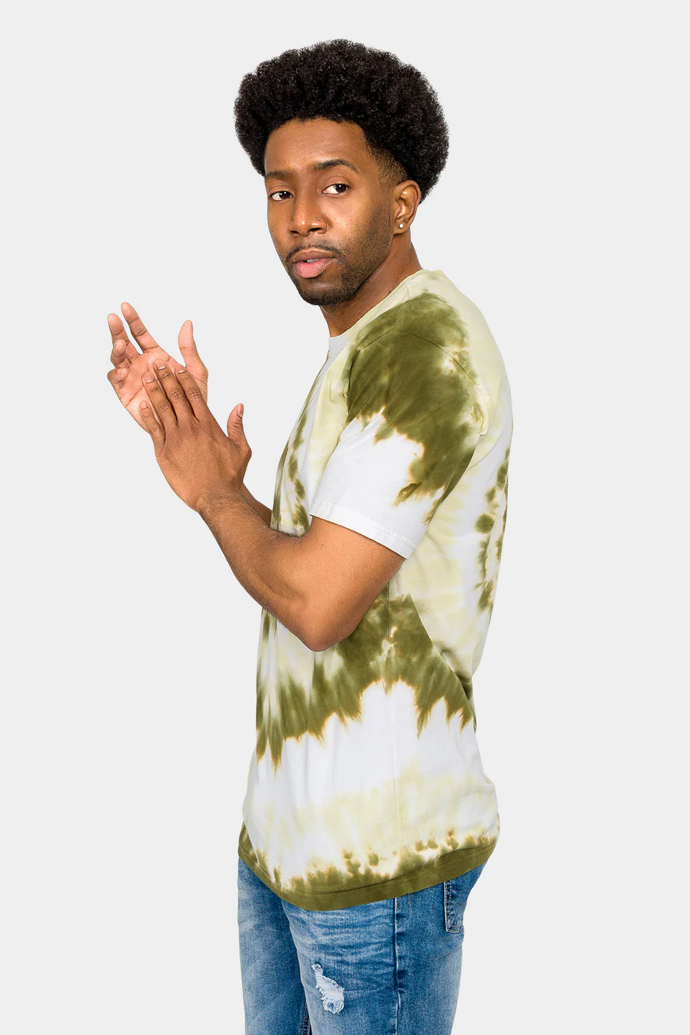 Pastel Spiral Tie Dye Cotton Shirt - Image 7