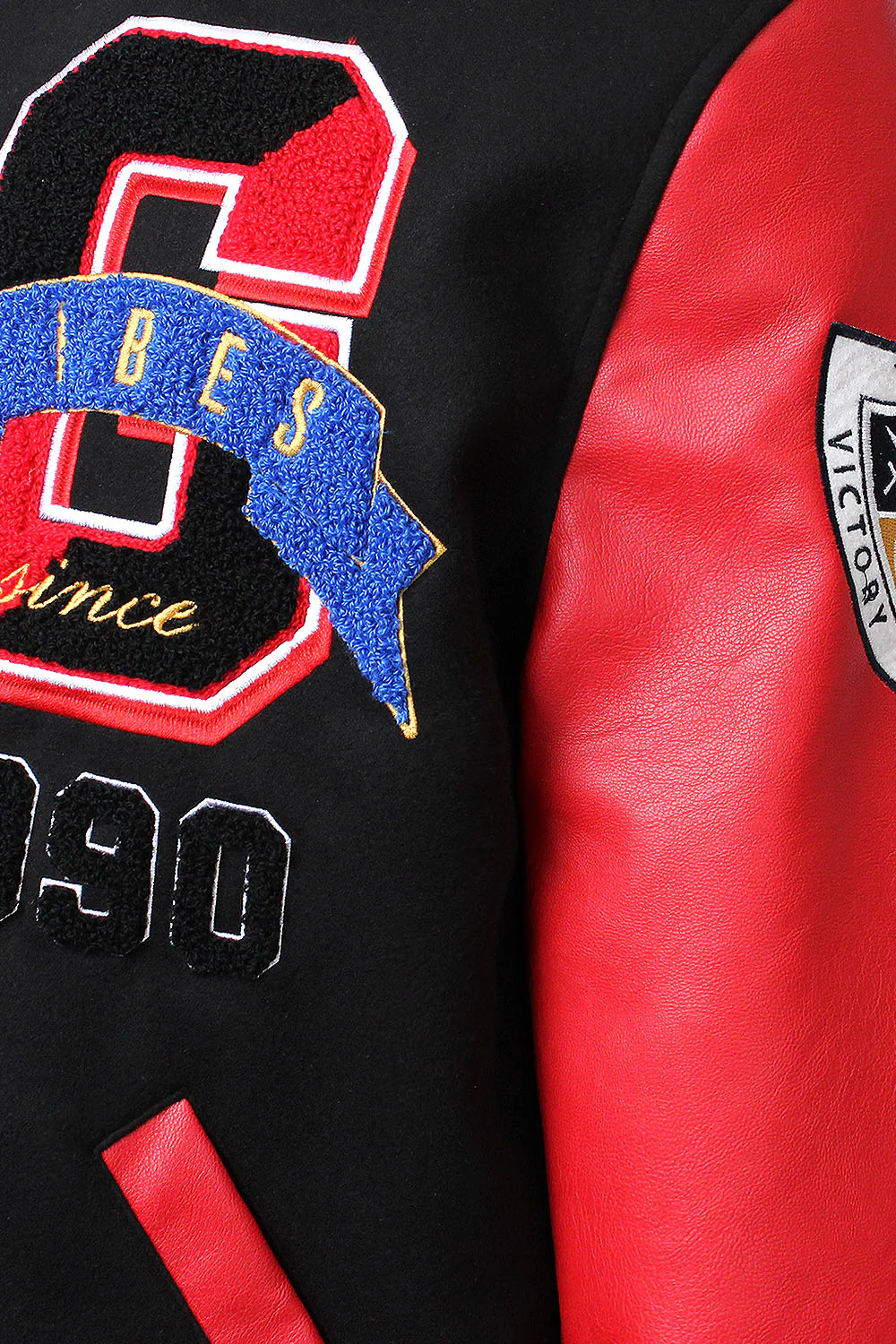 Patched Good Vibes Varsity Jacket - Image 7
