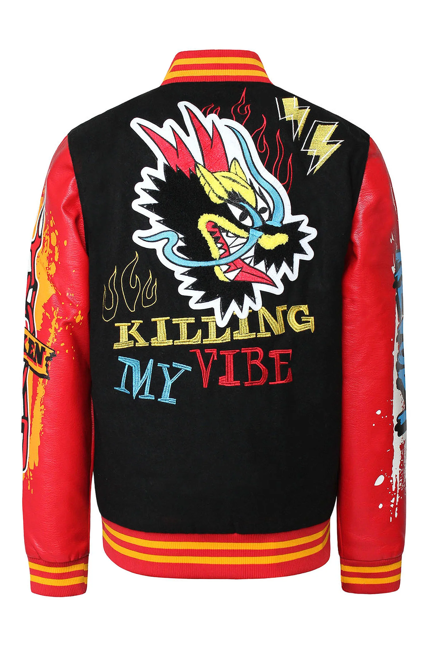 Patched Varsity Molton Jacket - Image 10
