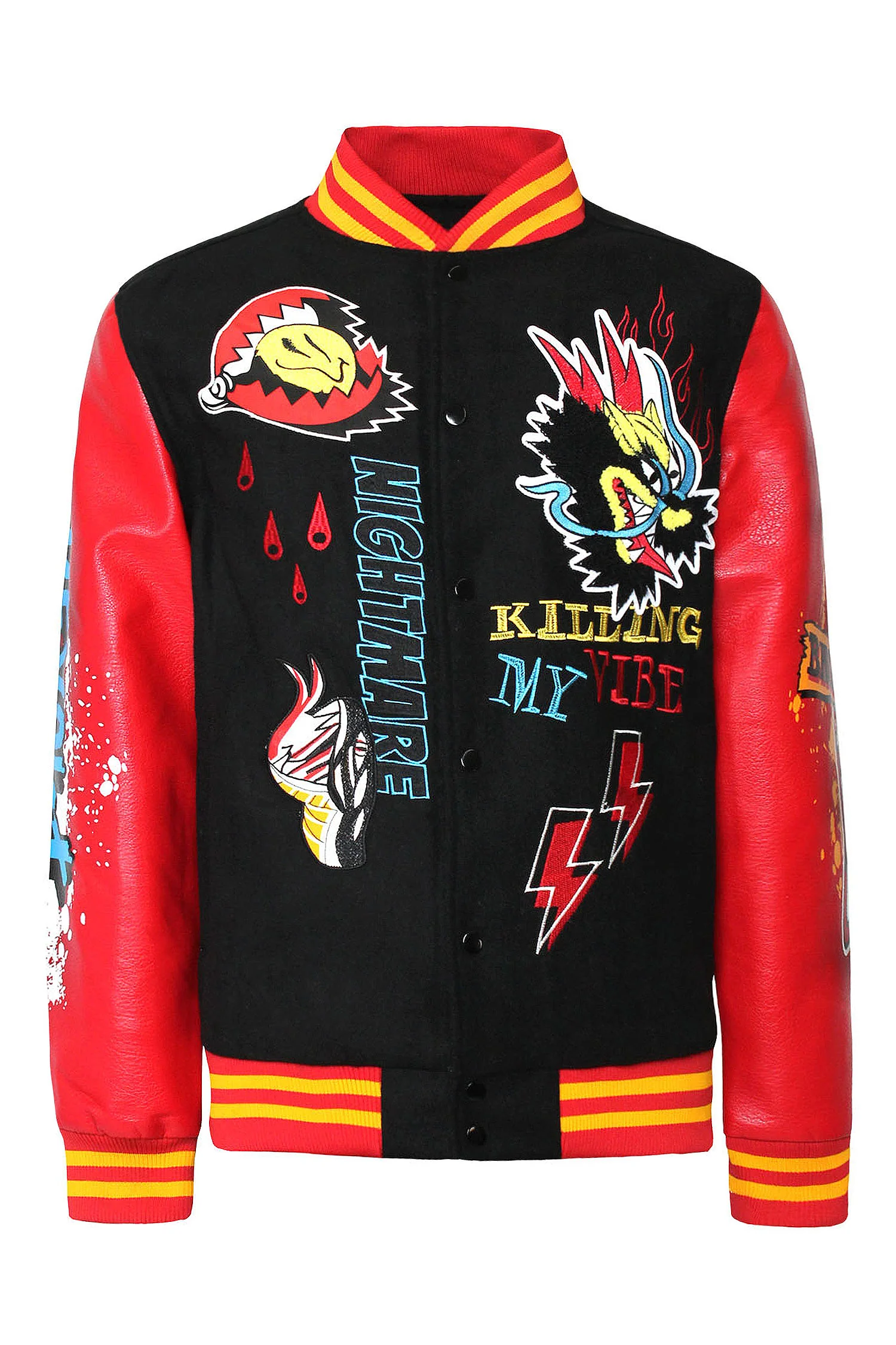 Patched Varsity Molton Jacket - Image 8