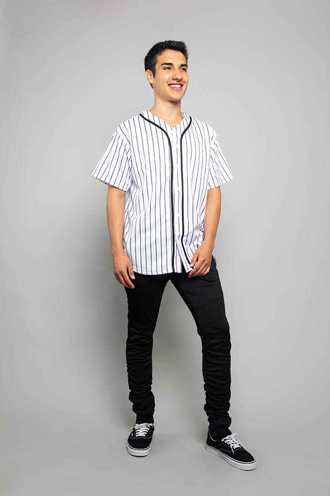 Pin Striped Baseball Jersey - Image 15