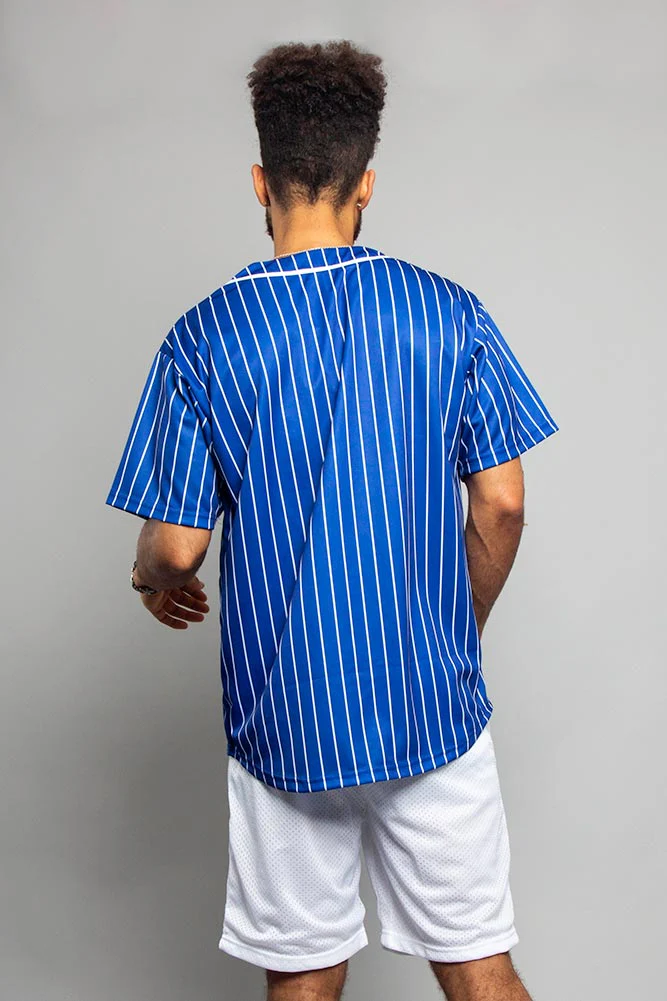 Pin Striped Baseball Jersey - Image 3