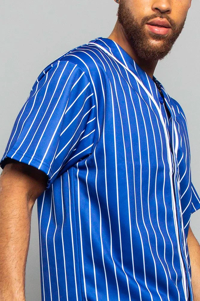 Pin Striped Baseball Jersey - Image 4