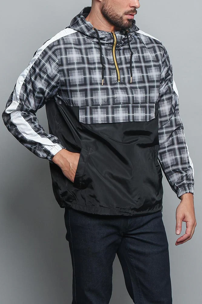 Plaid Anorak Windbreaker Jacket - Image 11