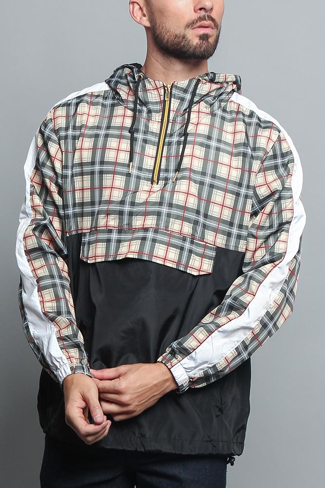 Plaid Anorak Windbreaker Jacket - Image 15