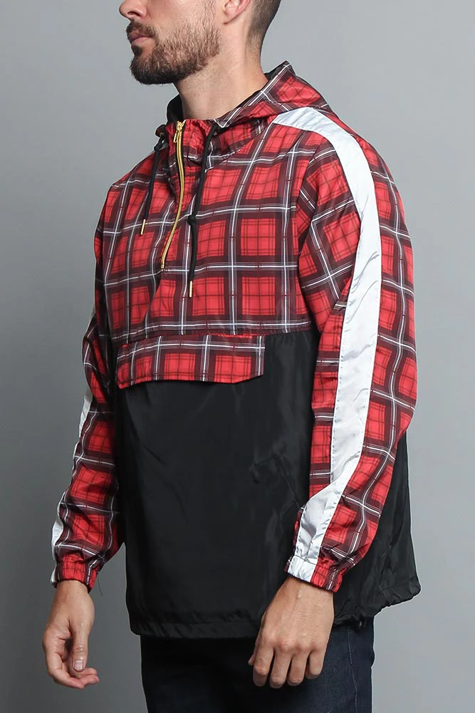 Plaid Anorak Windbreaker Jacket - Image 23