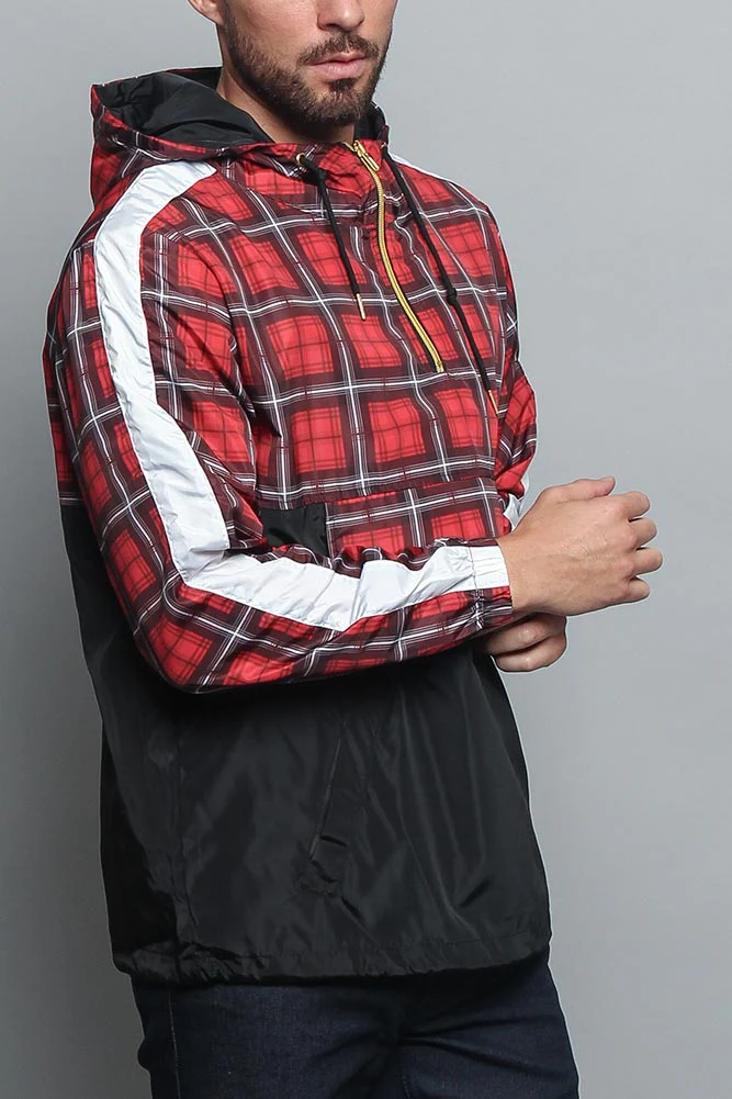 Plaid Anorak Windbreaker Jacket - Image 25