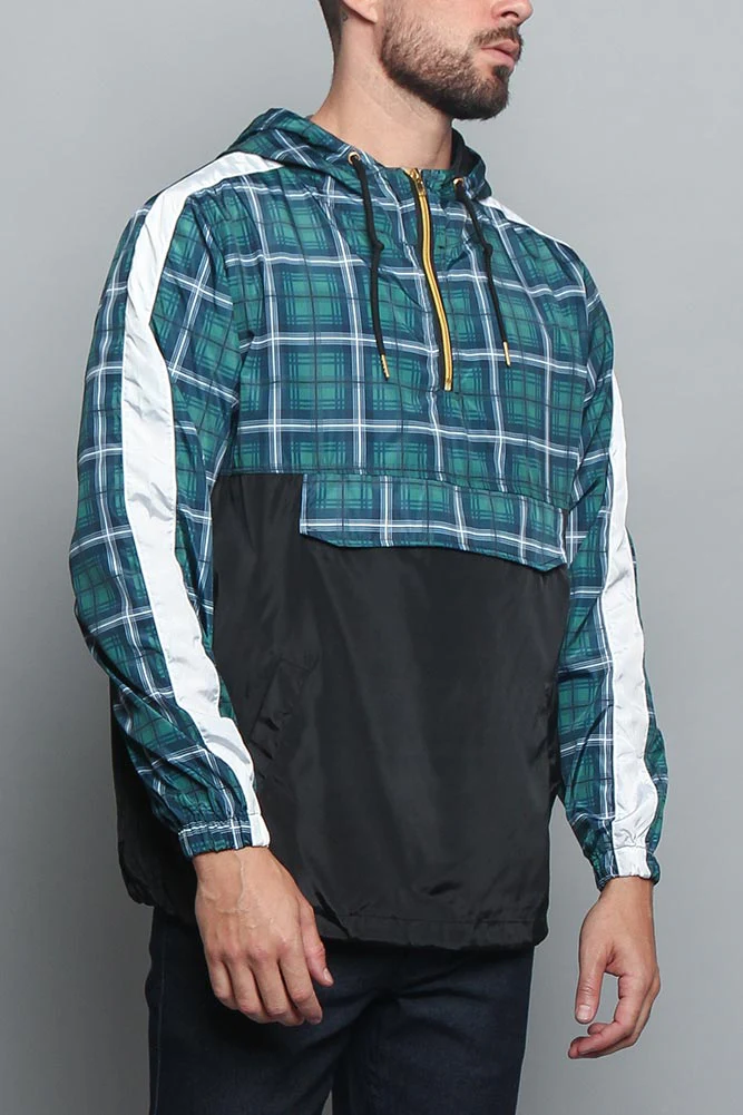 Plaid Anorak Windbreaker Jacket - Image 4