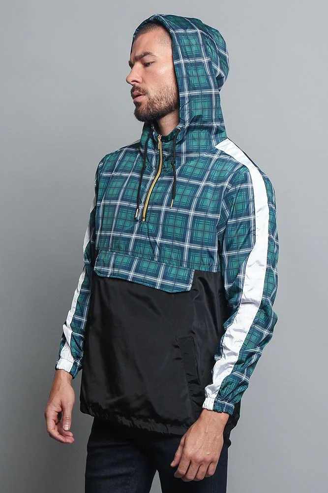 Plaid Anorak Windbreaker Jacket - Image 6