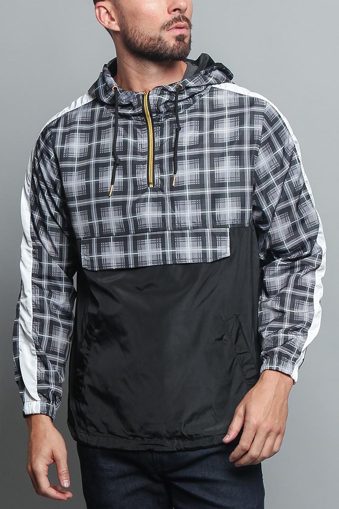 Plaid Anorak Windbreaker Jacket - Image 8