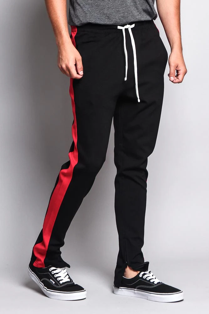 Premium Stretch Slim Fit Striped Track Pants - Image 11