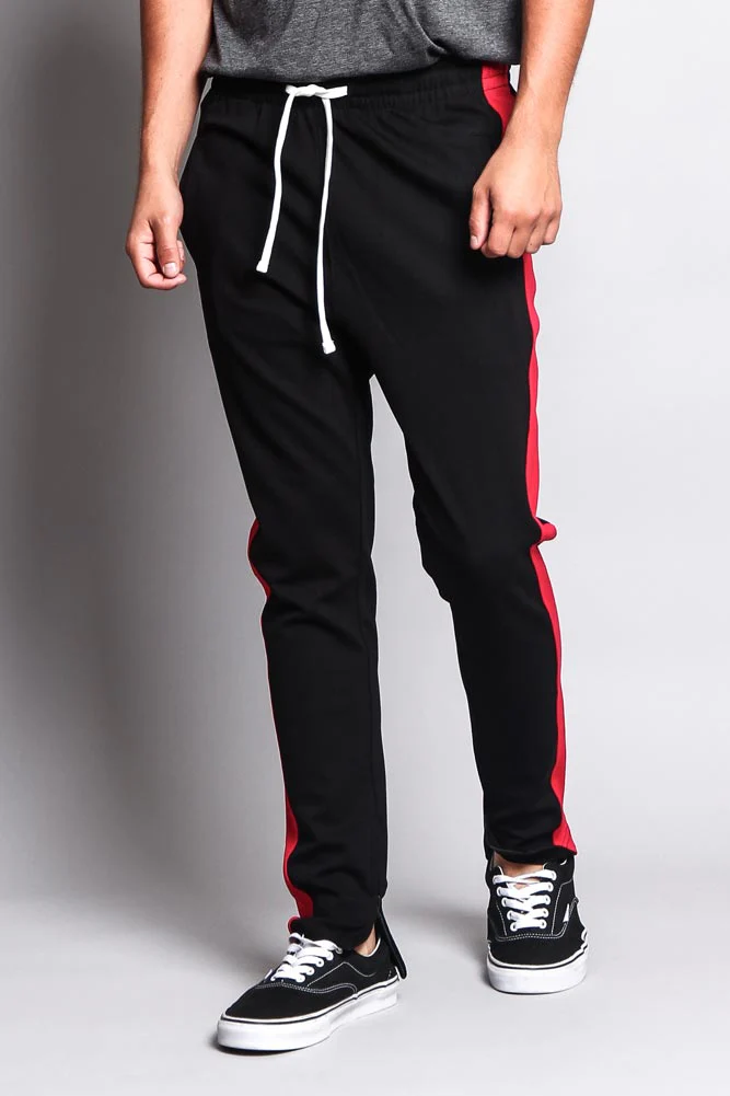 Premium Stretch Slim Fit Striped Track Pants - Image 12