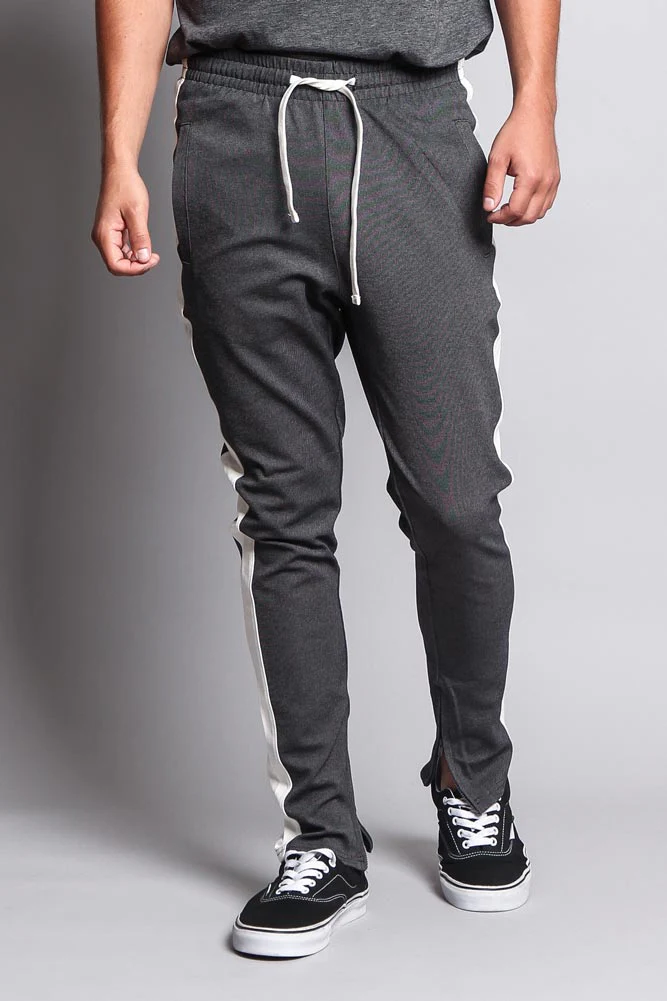 Premium Stretch Slim Fit Striped Track Pants - Image 13