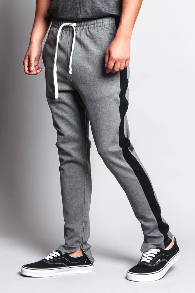 Premium Stretch Slim Fit Striped Track Pants - Image 21