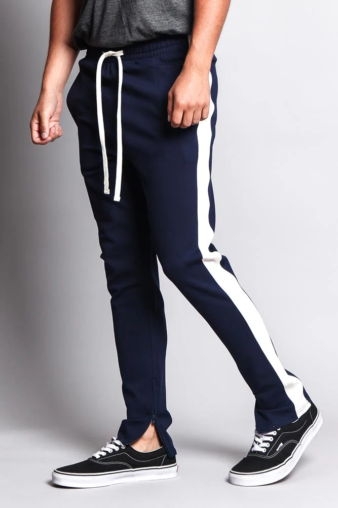Premium Stretch Slim Fit Striped Track Pants - Image 27