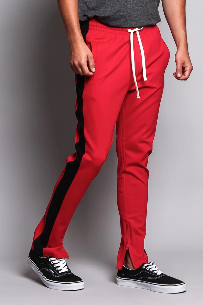 Premium Stretch Slim Fit Striped Track Pants - Image 47