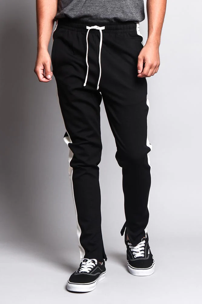 Premium Stretch Slim Fit Striped Track Pants - Image 6